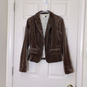 J. Crew Brown Velvet Blazer With Pockets Size 4